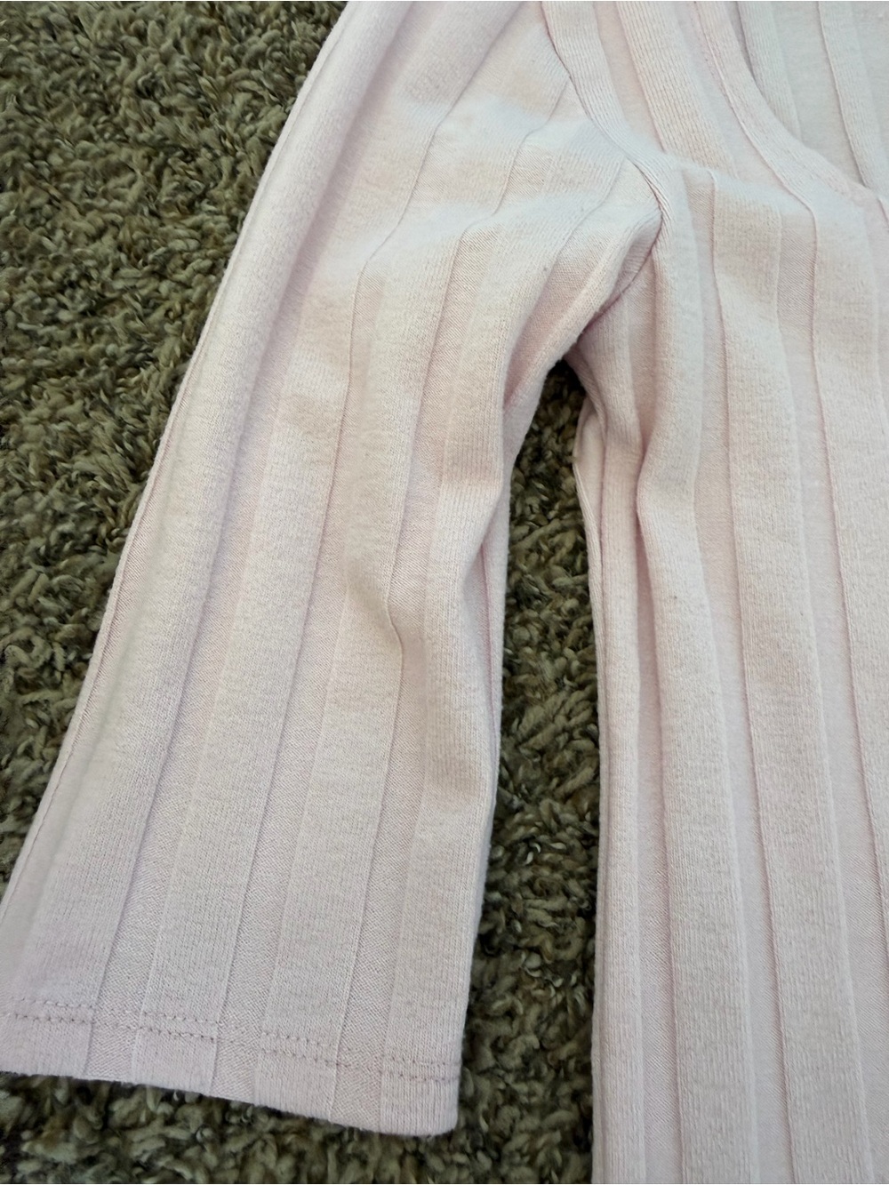 Free People Ribbed Square-Neck Button Front Top - Light Pink - Picture 10 of 11